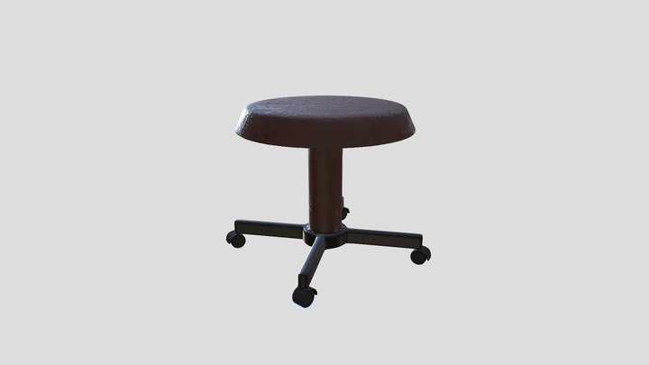 Rusty Spinning Chair 3D Model