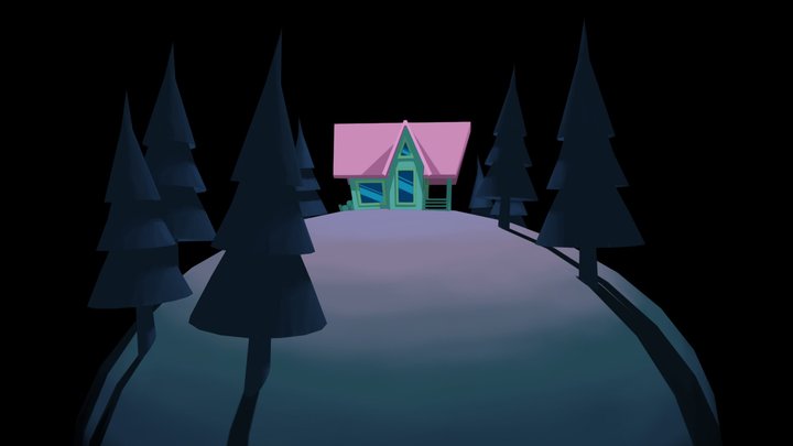 A cabin in the woods 3D Model
