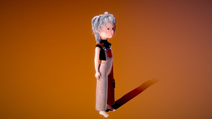 Little Soul in Overalls 3D Model