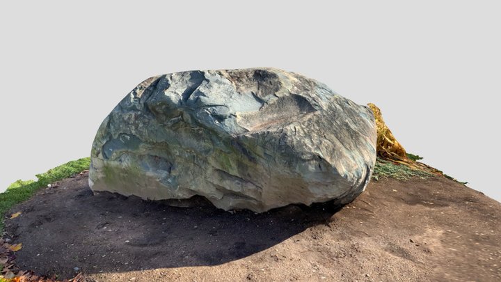 Glacial Erratic Sitting Stone 3D Model