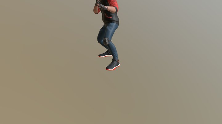 Punch To Elbow Combo 3D Model