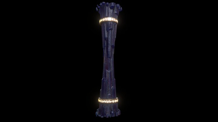 Crystal Column 3D Model