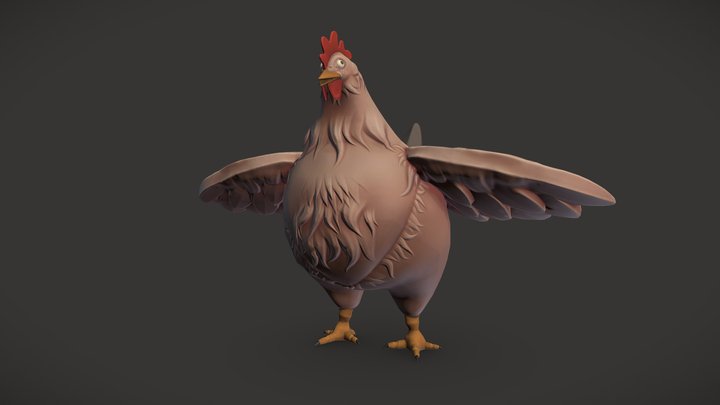 Stylized Chicken 3D Model