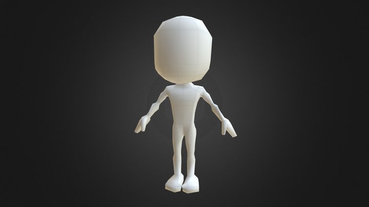 Base character male low poly 3D Model