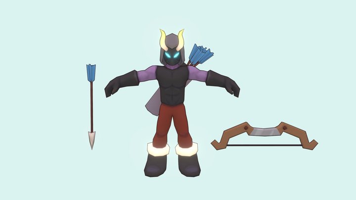 Cartoon Lowpoly Archer