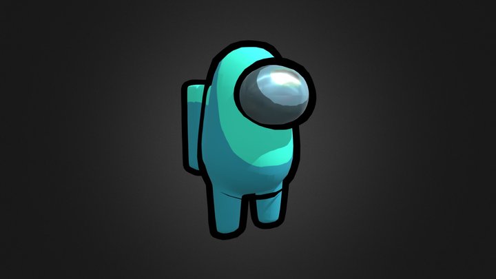 Among Us Blue 3D Model