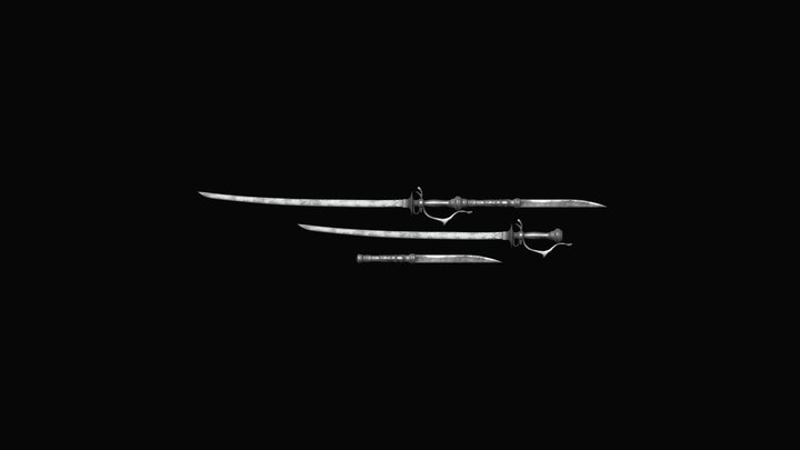 sword and dagger 3D Model
