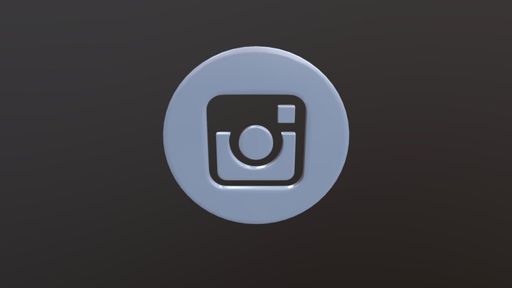 Instagram 3d Powerpoint Icon 3D Model