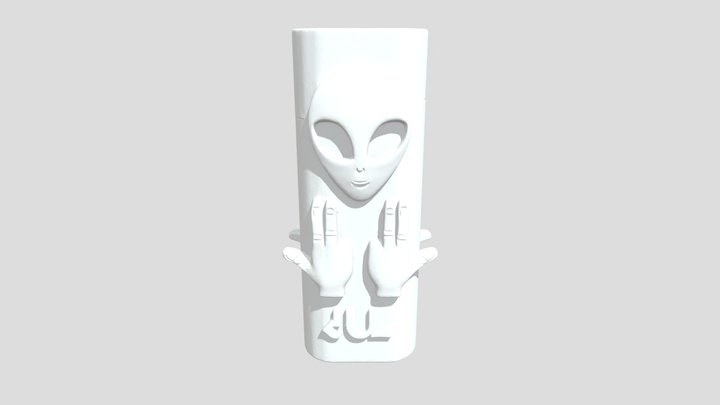Alien Peace Gesture 3D Model
