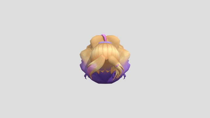 Kashiko Hair with Bone yandere simulator yan sim 3D Model