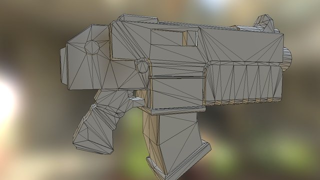 Warhammer 40k Marine Bolter 3hour challenge 3D Model