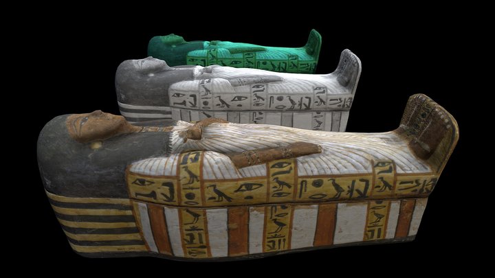 Egyptian Coffin-base | Multi-band photogrammetry 3D Model