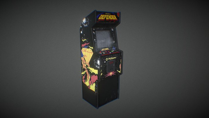 Defender Arcade Machine(off) 3D Model