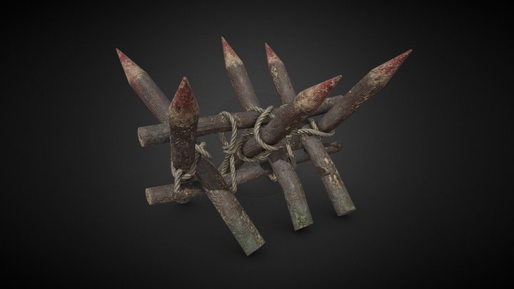 Wooden Stakes 3D Model