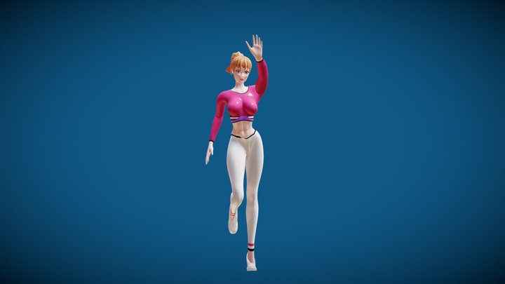 Mexican girl fitness 3D Model