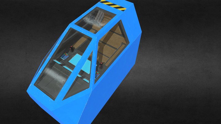 Sci-fi Spaceship Cockpit 02 3D Model