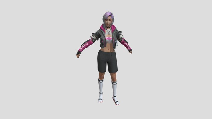 Free Fire 3d female Bd T shirt Model 3D Model