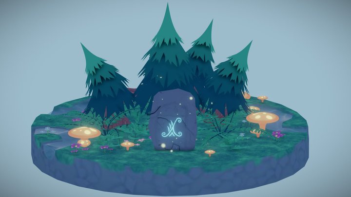 Forest Rune Diorama - Zeph 3D Model