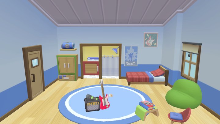 Talking Tom and friends 2 Tom House 3D Model