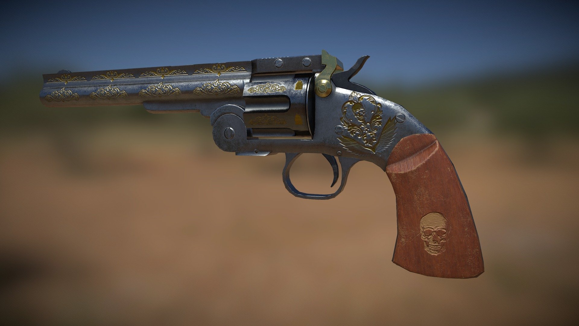 forbruge Bliv ved Admin Engraved Smith and Wesson Schofield Revolver - 3D model by gallacs  (@gallacs) [c6841b3]