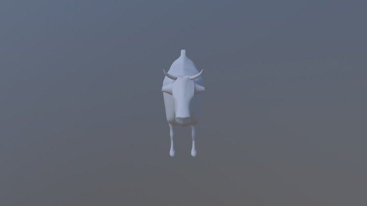 Cow without colour 3D Model