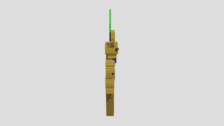 Movie Springbonnie Pixel RIG 3D Model