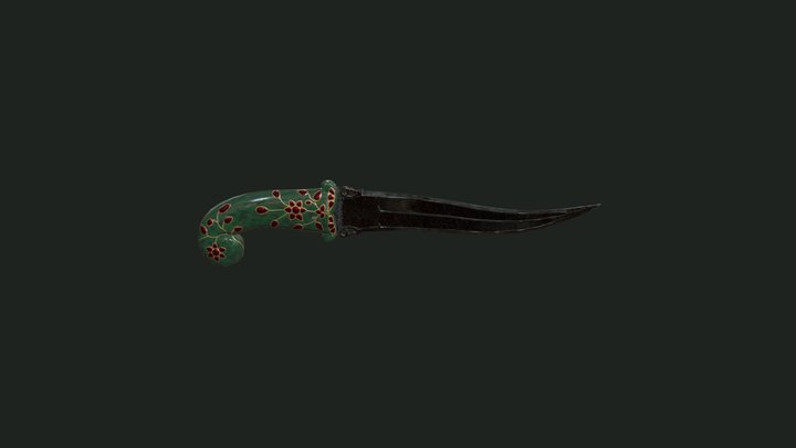 Khanjar-inspired dagger 3D Model