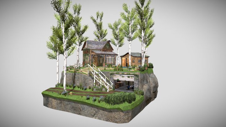 DAE Diorama - Forest Loner 3D Model