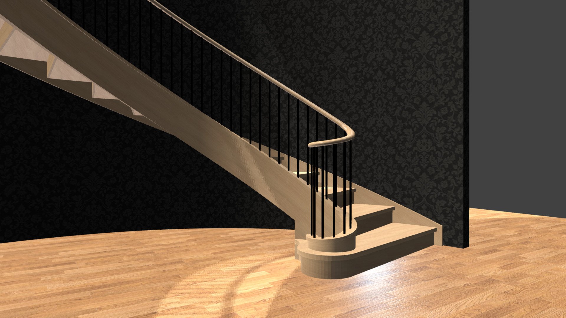 Circular Stair Ascending Handrail