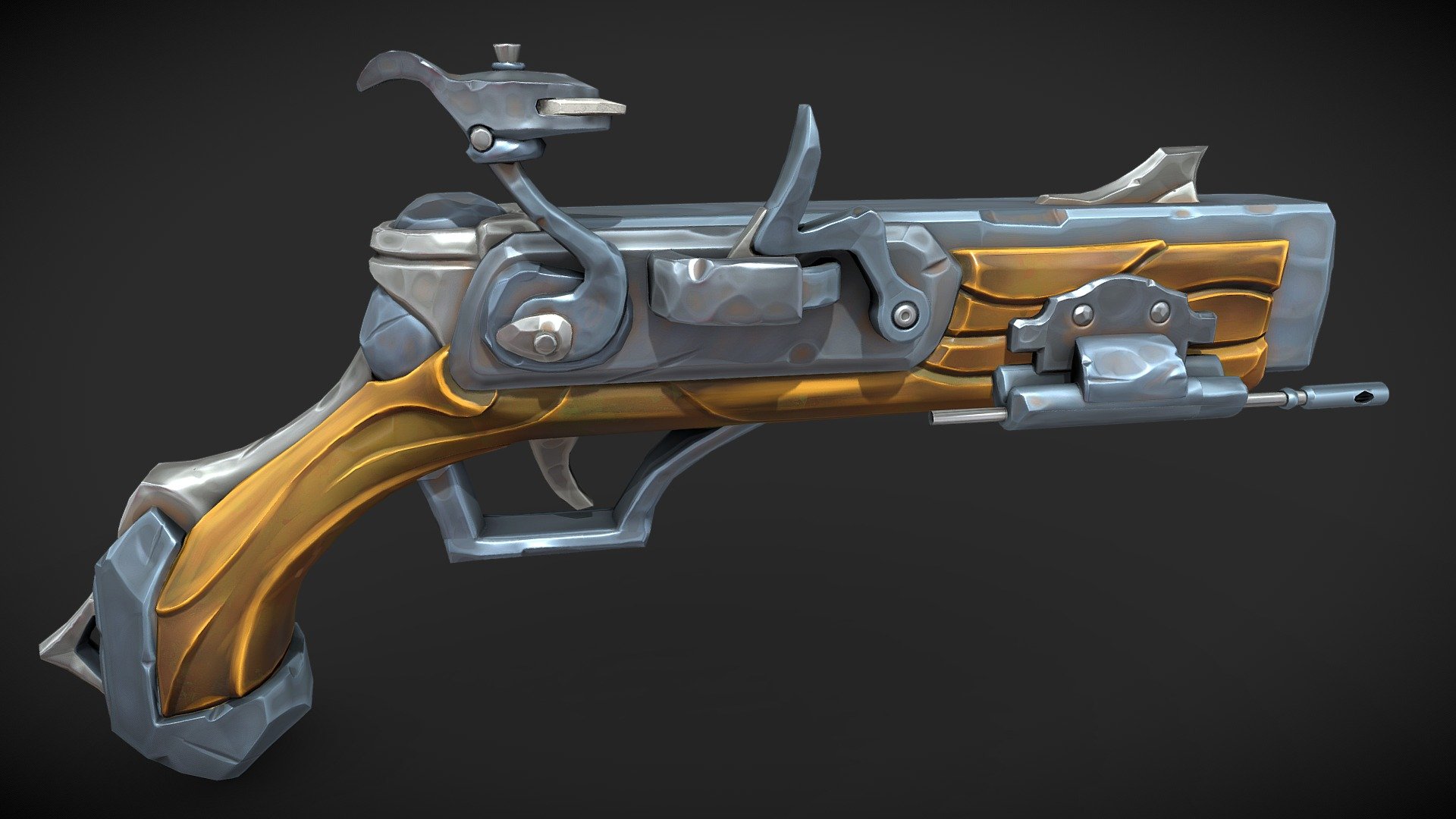 Stylized Musket - 3D model by LowPoly89 (@omega3) [c68c17a] - Sketchfab