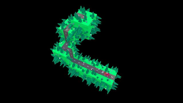 Chicken Tumble Diorama 3D Model