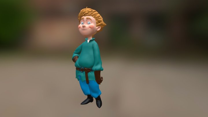 Village Boy 3D Model