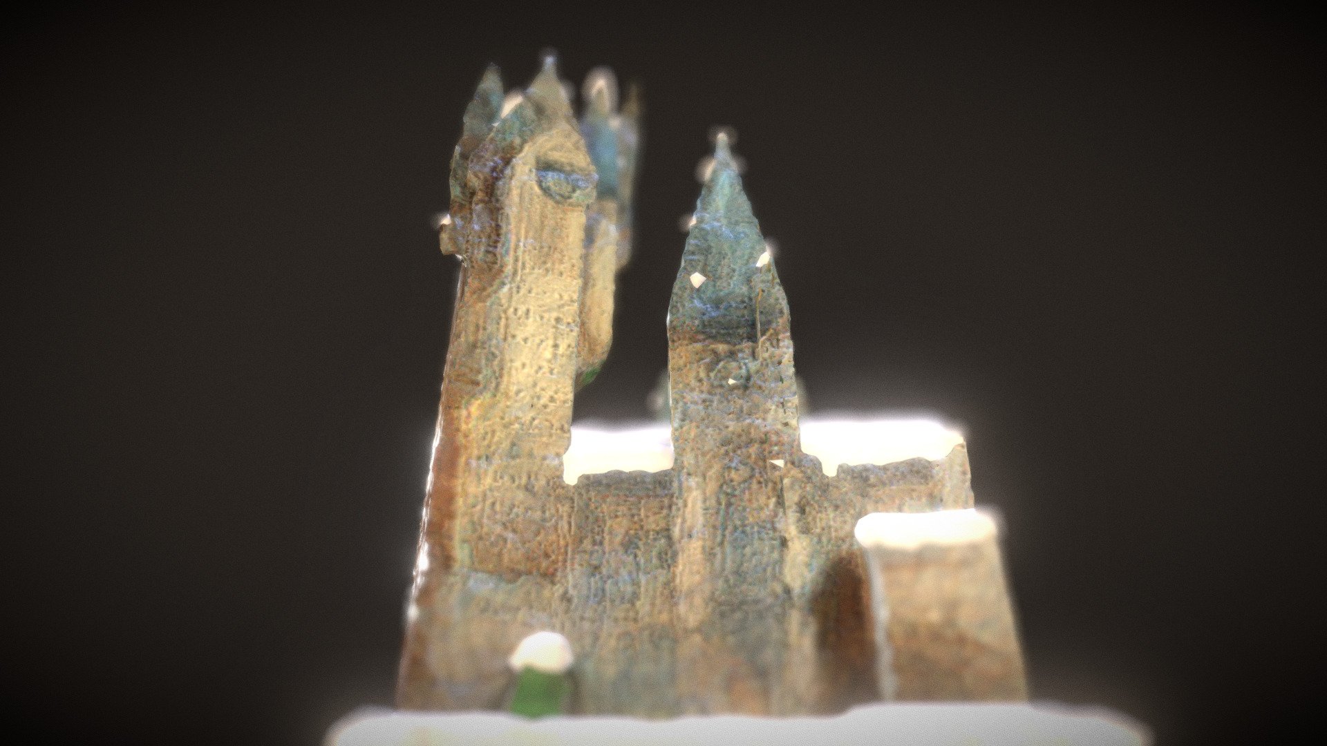 Oil Painted Castle in Snow