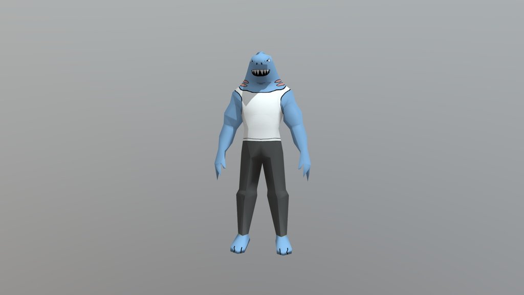 Sharko (PSX-Styled Humanoid Shark)