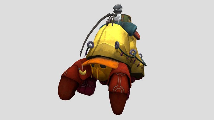 Hermit crab 3D Model