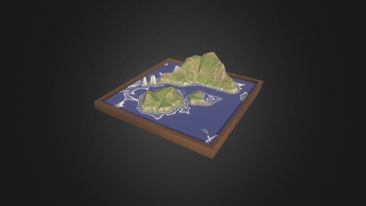 World - A Small Island Town (Base) 3D Model