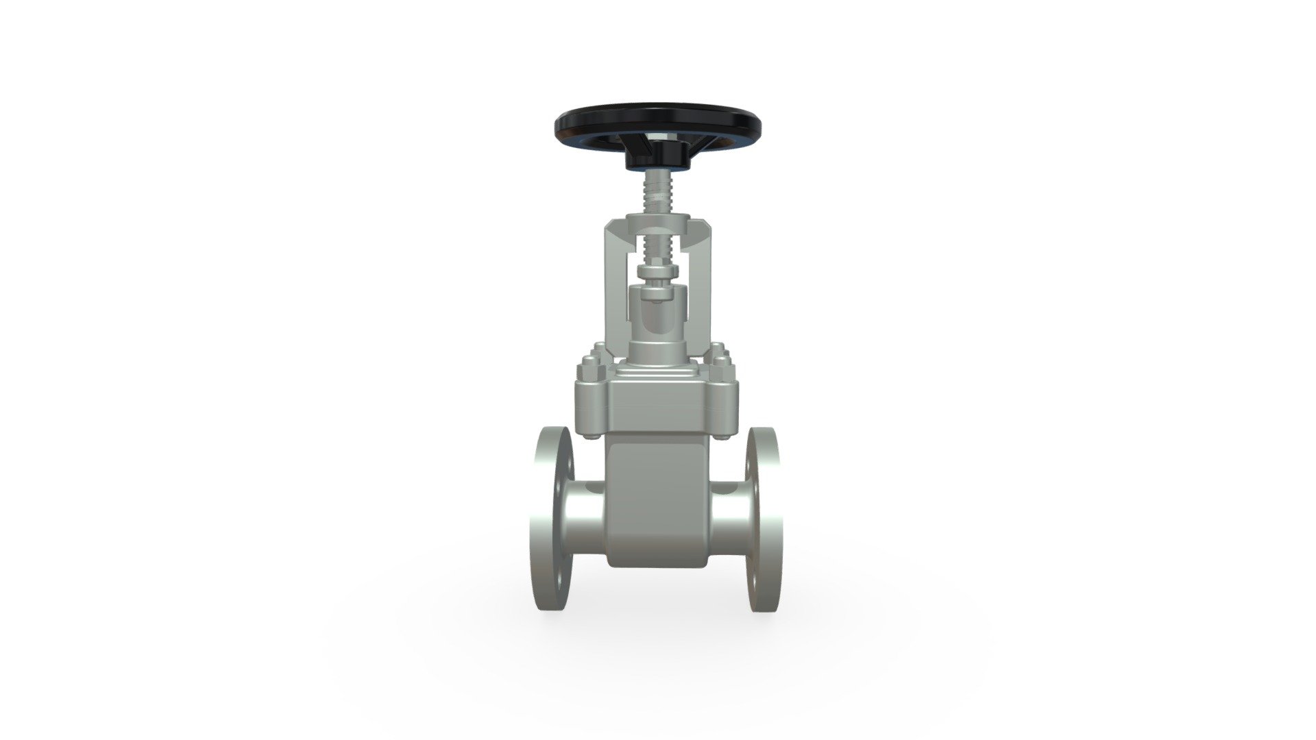 DIN-EN Flanged Manual Gate Valve — Sketchfab embed 3D viewer