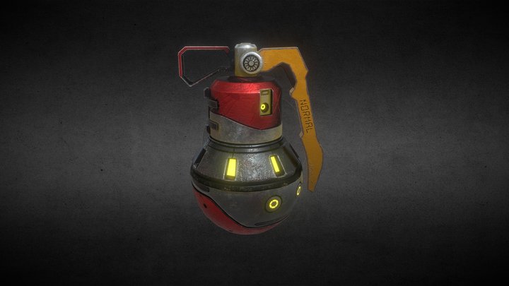 Fragmentation grenade sci_fi 3D Model