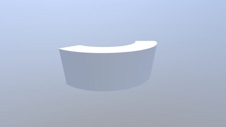 9ft x 3ft Formulate Fabric Bar Counter 03 3D Model