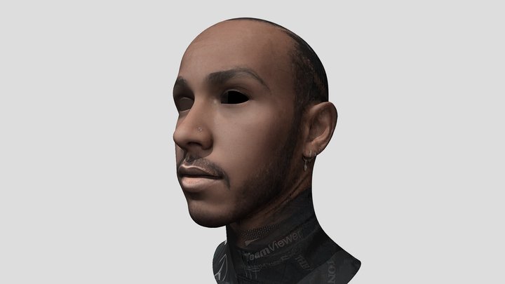 Lewis Hamilton Head 3D Model