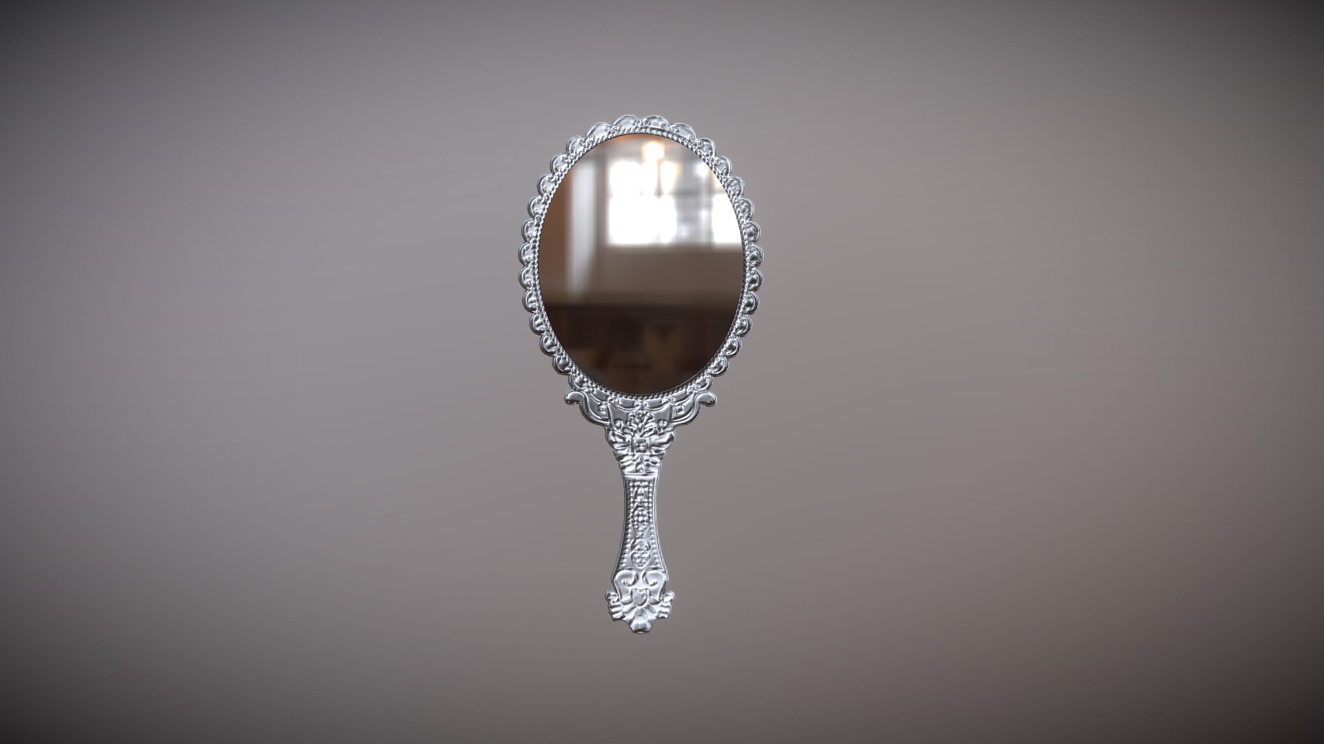 3D model December 6: reflection - This is a 3D model of the December 6: reflection. The 3D model is about a silver ring with a diamond.