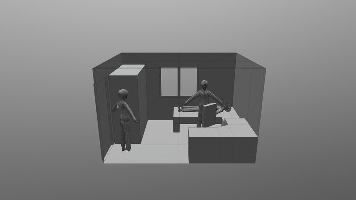 Greybox Test Bedroom 3D Model