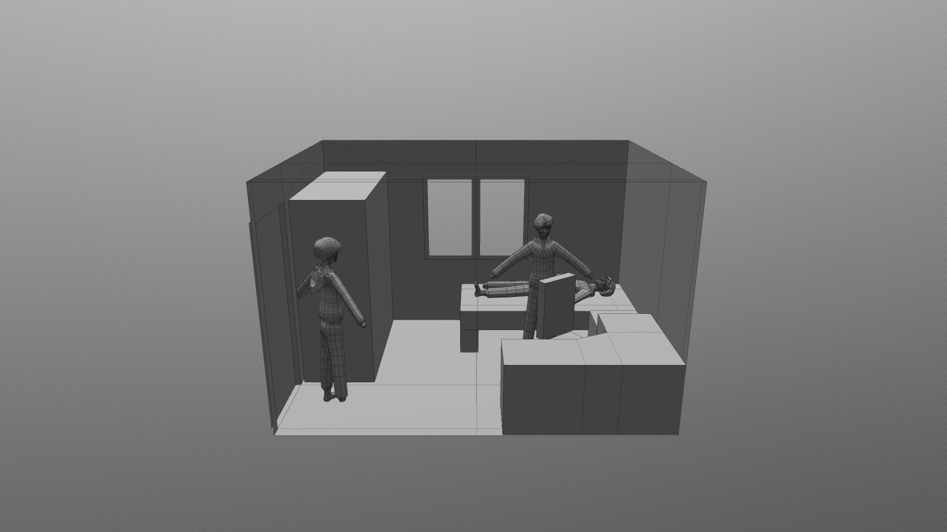 Greybox Test Bedroom