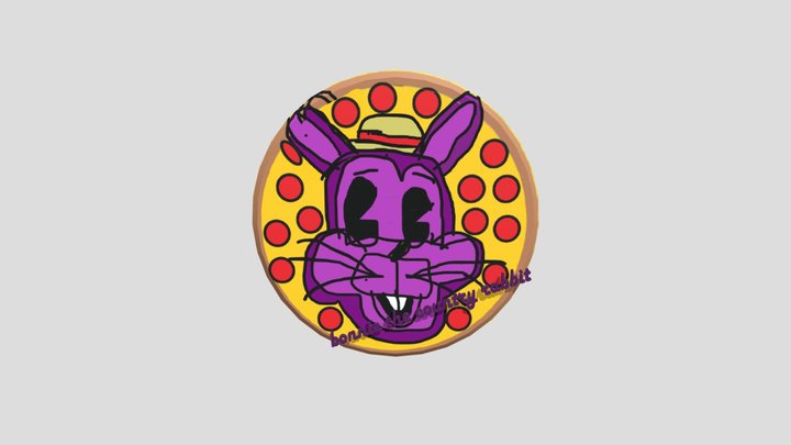 bonnie the country rabbit pizza pin