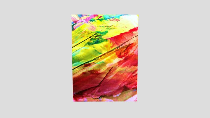 picture painting abstract bars 3D Model