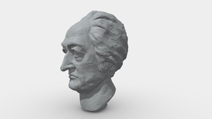 Goethe Gips Ca60cm Höhe 3D Model
