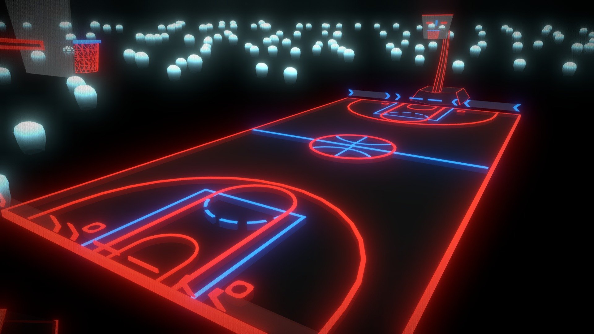 Animated Basketball Court Court Basketball Referees Animation Sports