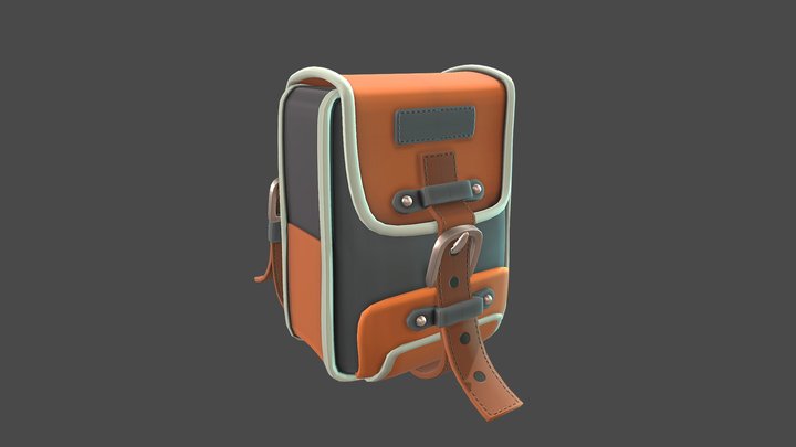 Stylized Backpack 3D Model