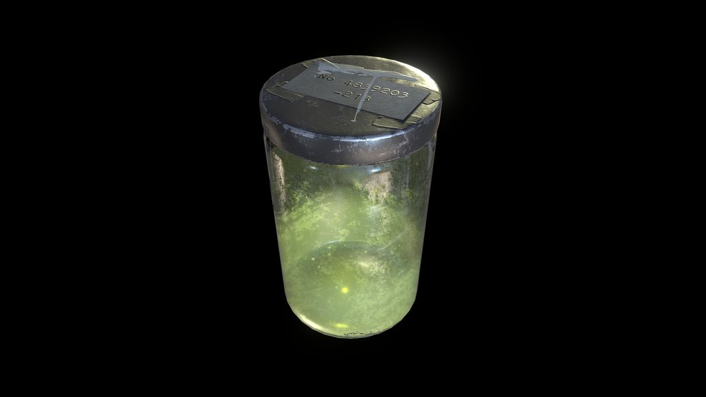 Formalin-filled jar
