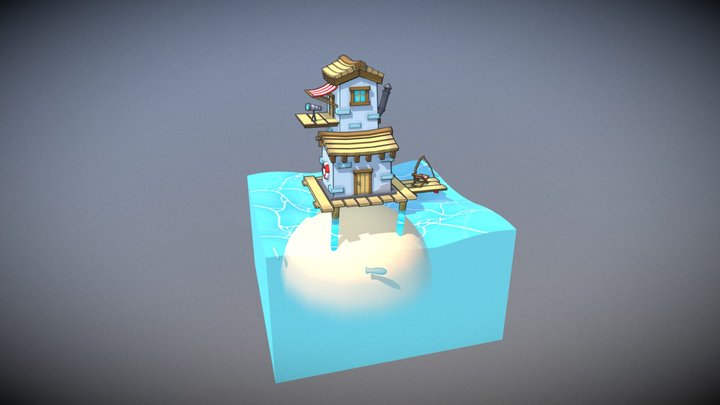 Island house ver2 3D Model